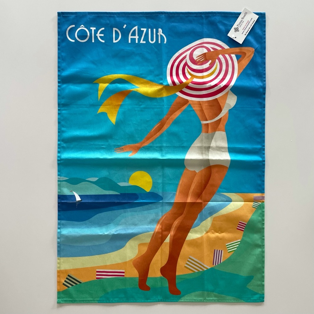 Tissus-Toselli Cote D’Azur Tea Towel